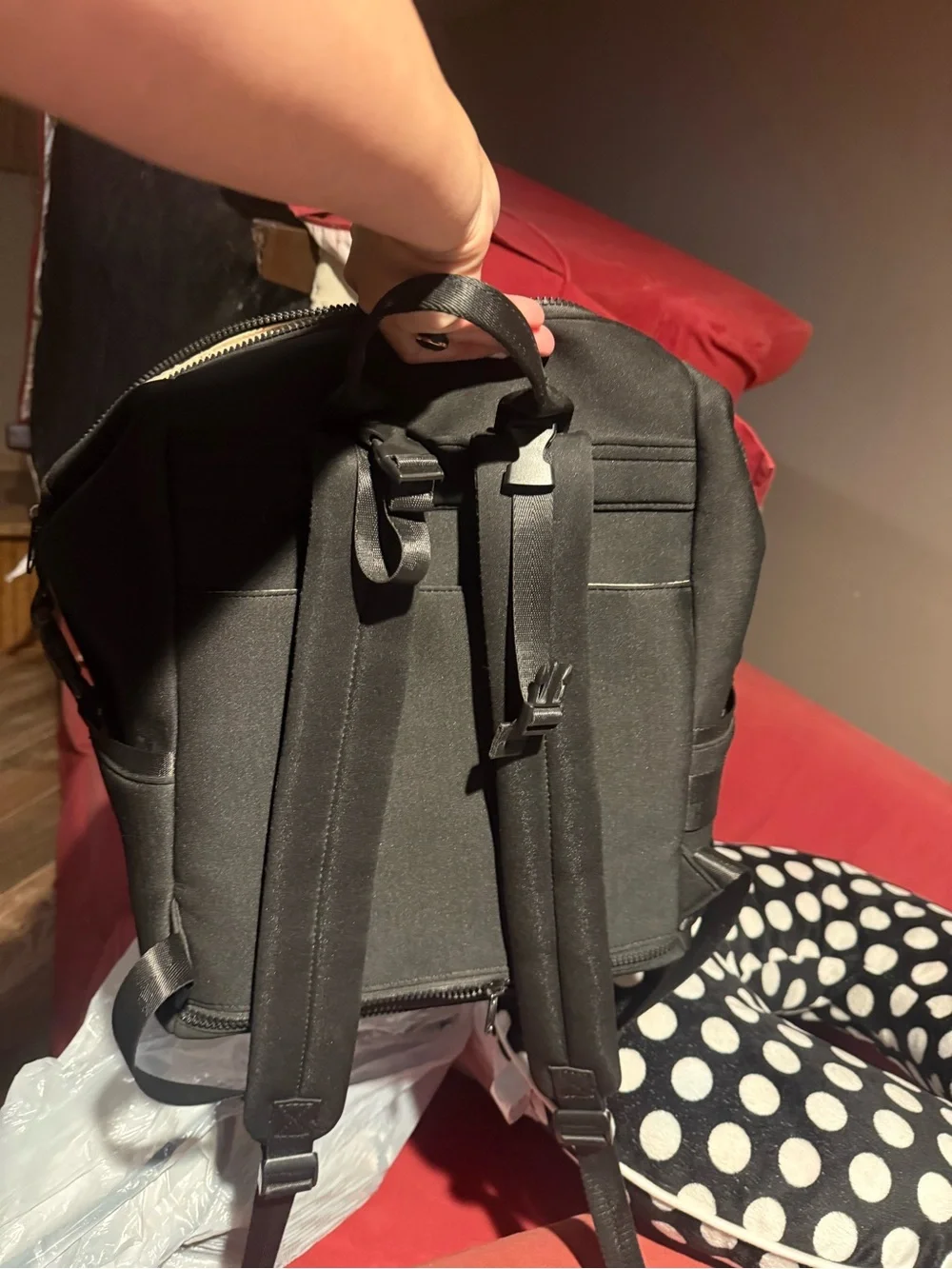 Diaper Black Everyday Backpack - Minimal Design